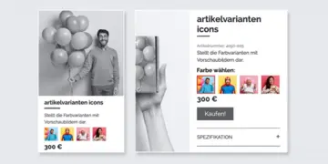 Bild einer Produktkachel eines Onlineshops