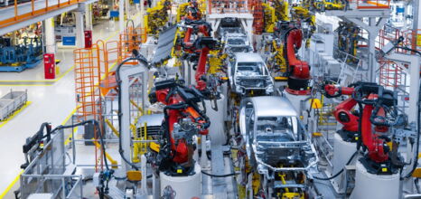 Fabrik in der Autos produziert werden